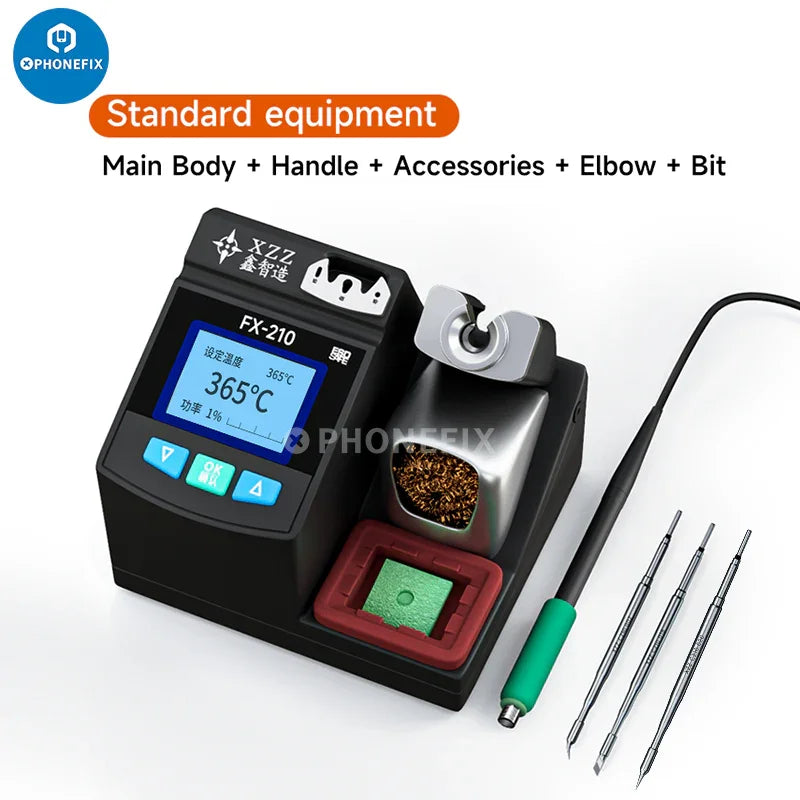 PhoneFix Jabe UD-210 BGA soldering station with OEM JBC T210 handle, featuring a compact design and digital control panel.