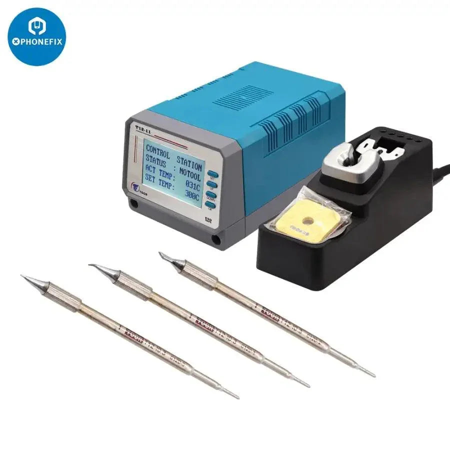 Leisto T12-11 Lead-Free BGA Soldering Station by PHONEFIX with 75W soldering iron for electronics repair and rework.
