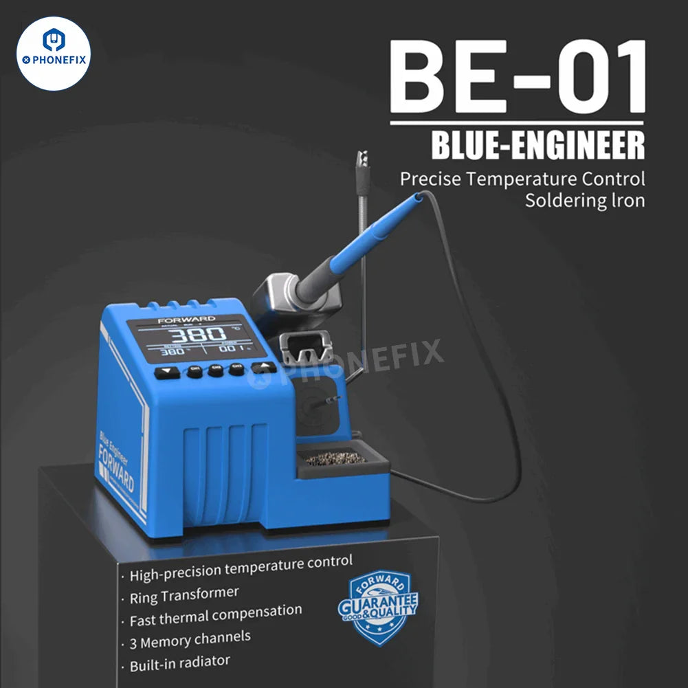 FORWARD BE01 BGA Soldering Iron Station by PHONEFIX, 80W blue engineer tool for precise soldering and electronics repair.