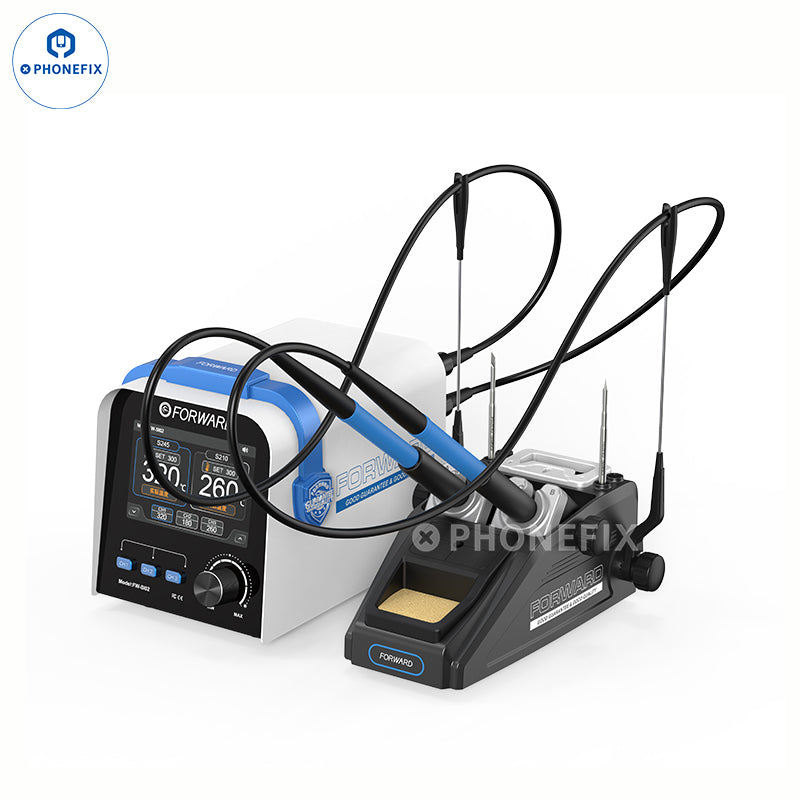 PhoneFix FORWARD FW-SI02 dual-handle BGA soldering station with digital controls and ergonomic design for precise soldering.