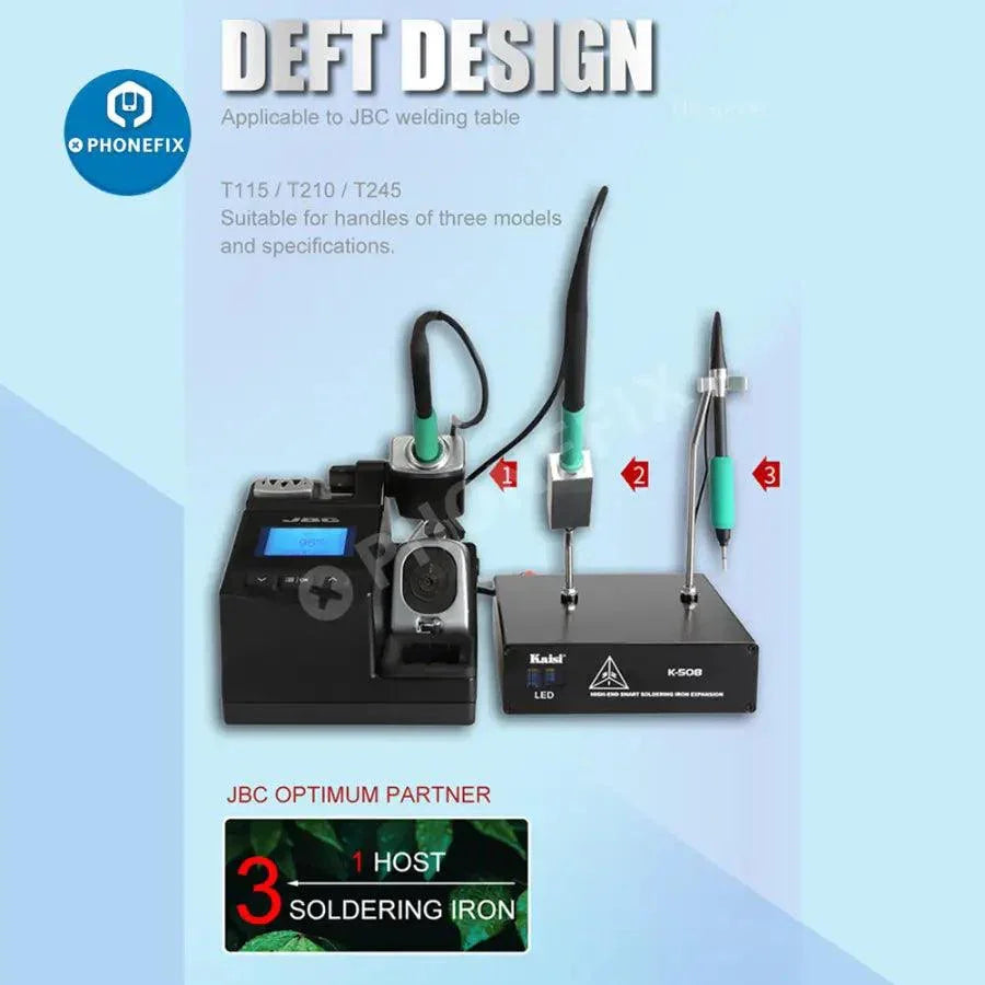 Kaisi K-508 soldering station extension with T210 T245 handle holder for BGA soldering by PHONEFIX.
