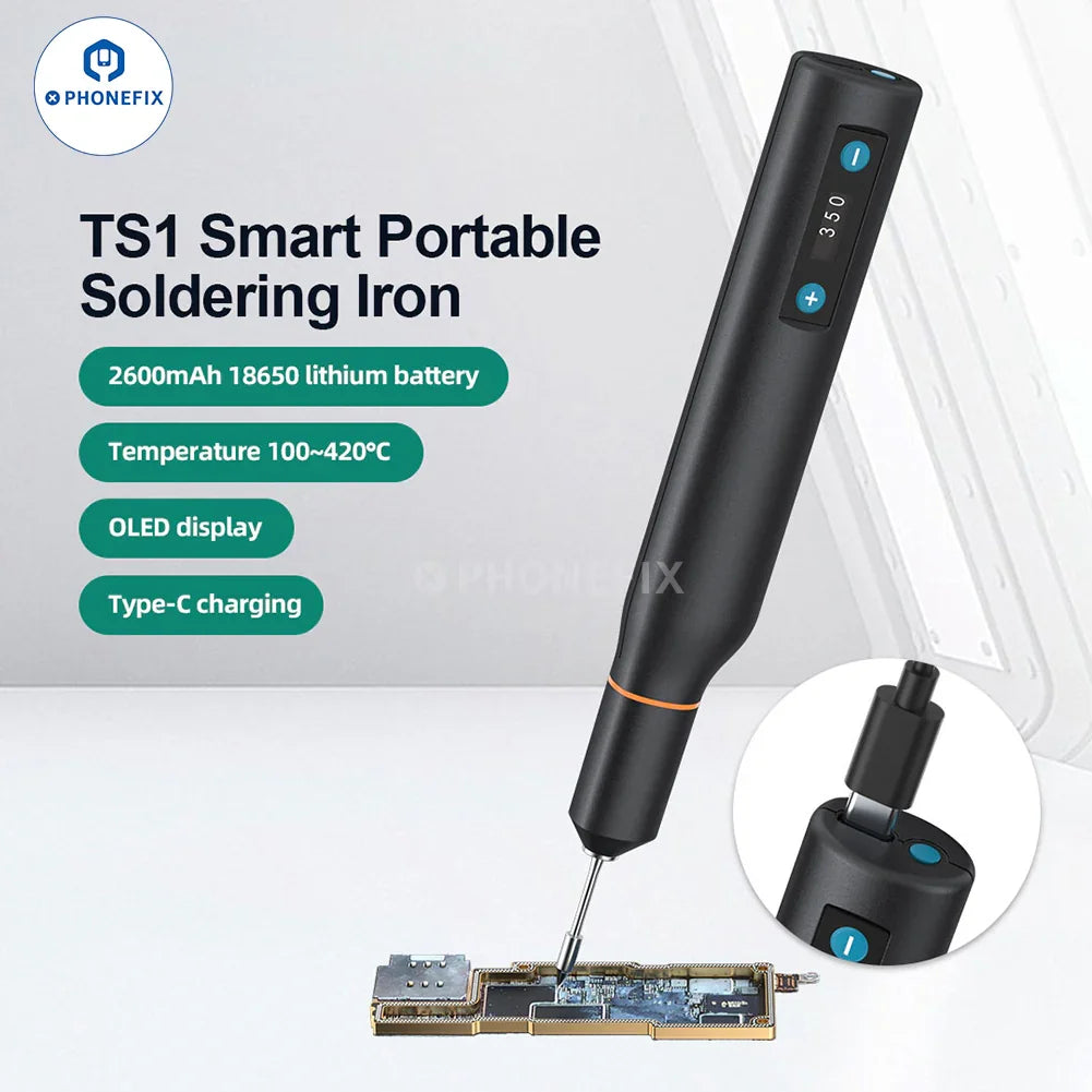 Quick TS1 portable soldering iron by PHONEFIX, a compact BGA soldering station for precise smart welding and electronic repairs.