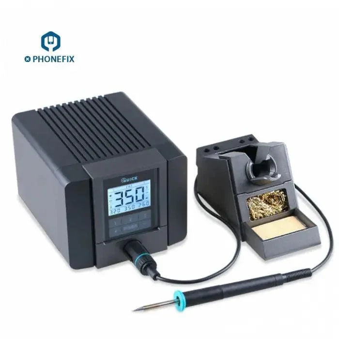 PhoneFix QUICK TS1200A BGA Soldering Station with LCD touch display, precision welding tool for electronics repair.