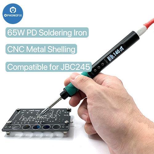 Portable JBC 245 65W digital soldering pen from PHONEFIX, compact BGA soldering tool for precise electronic repairs.