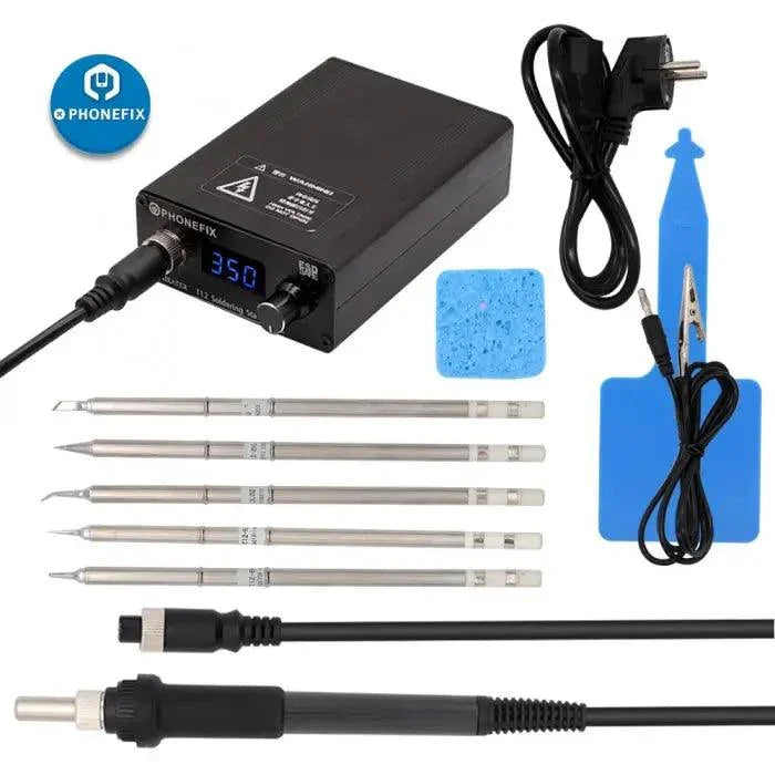 PHONEFIX T12-D BGA Soldering Station with constant temperature, lead-free design, suitable for 100V-240V electrical systems.