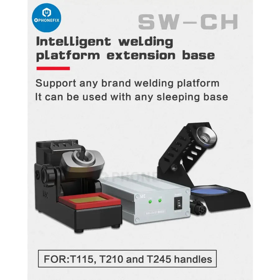 I2C SW-CH intelligent welding table expansion base for JBC T115 T210 T245 BGA soldering station by PHONEFIX.