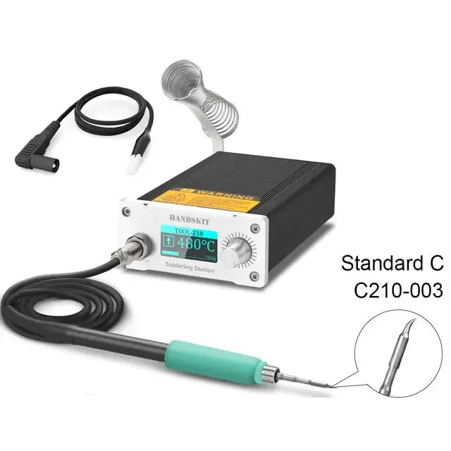 HandsKit T210 mini BGA soldering station with JBC 210 T26 iron tips, compact electronics repair tool, PHONEFIX brand.