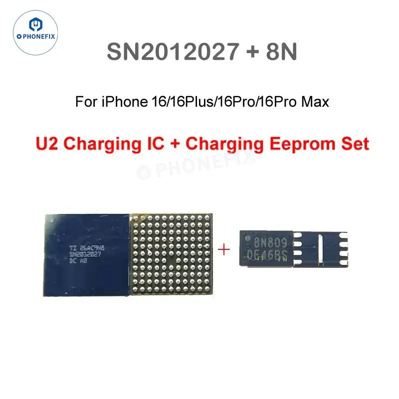 USB Charging IC U2 Tristar component for iPhone 6 to 16 Pro Max, designed for charging circuit repair and replacement.
