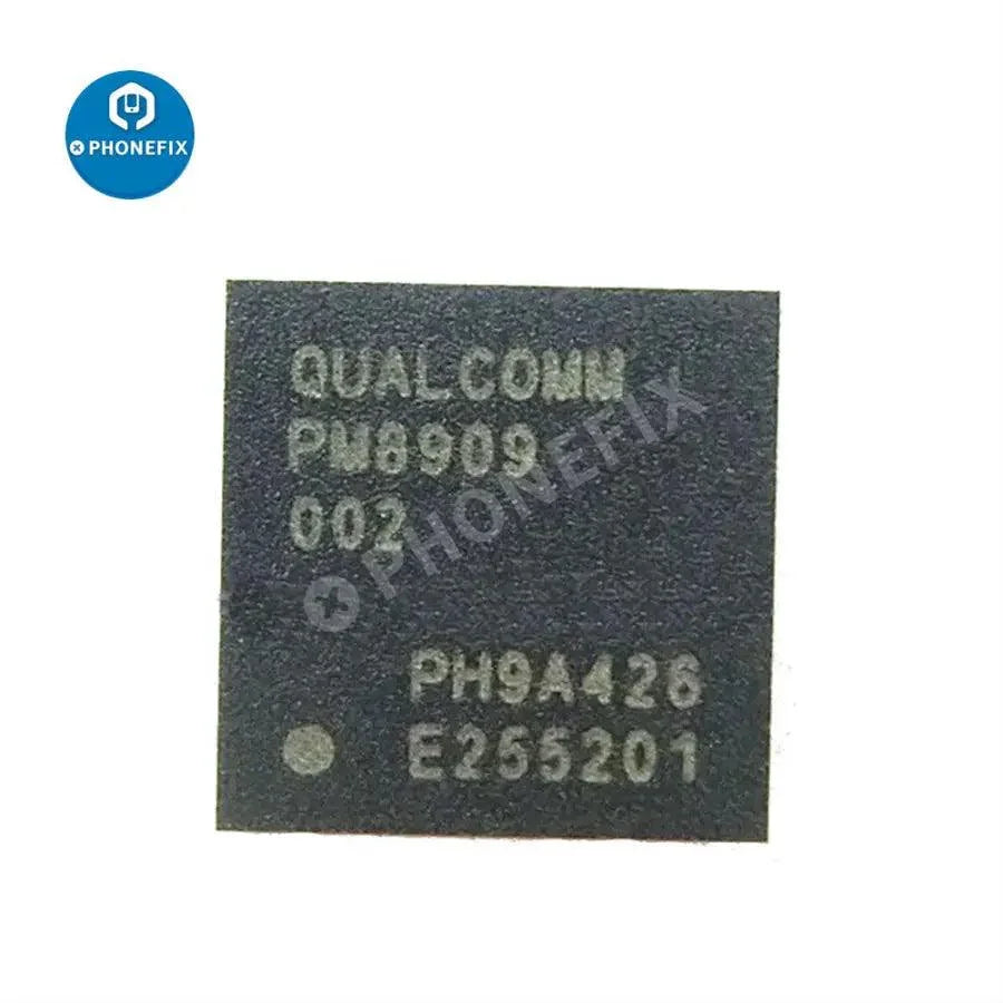 PhoneFix PM8909 PM Chip Power Supply Management IC for Samsung devices, shown on a circuit board.