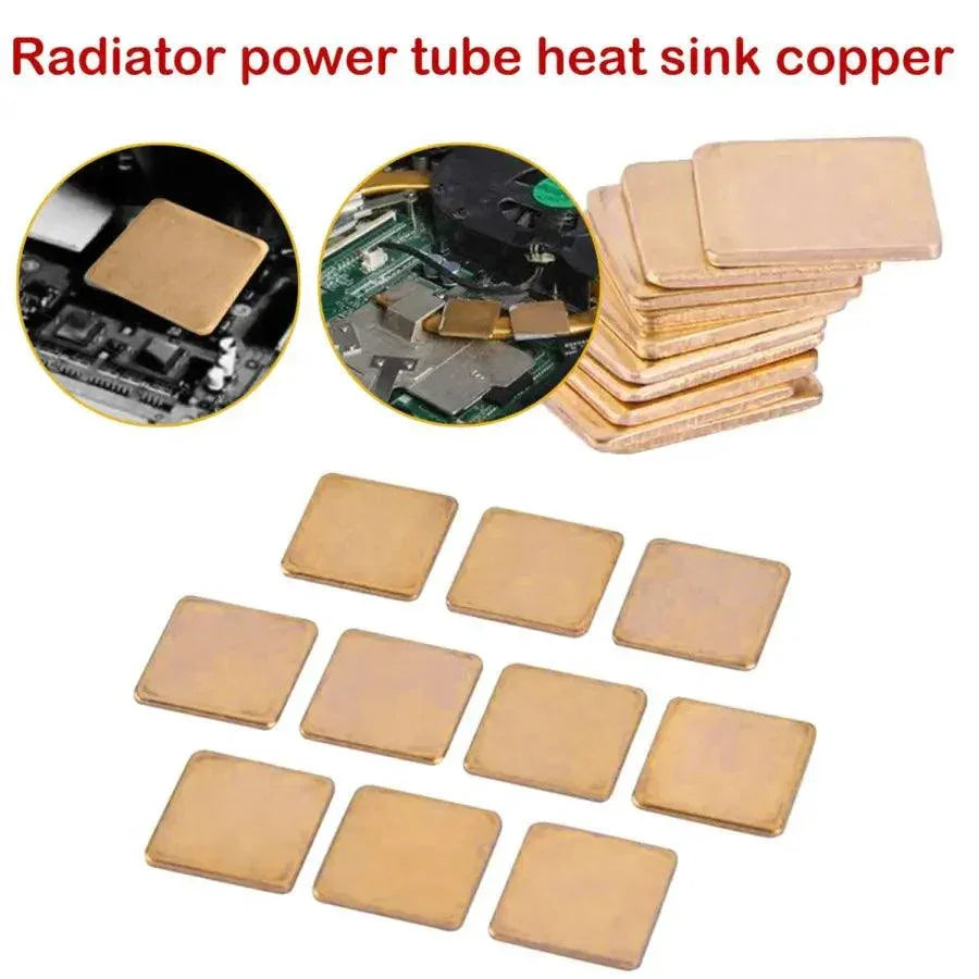 Copper slice radiator for laptop CPU and phone repair, used as a chip cooling consumable by PHONEFIX.
