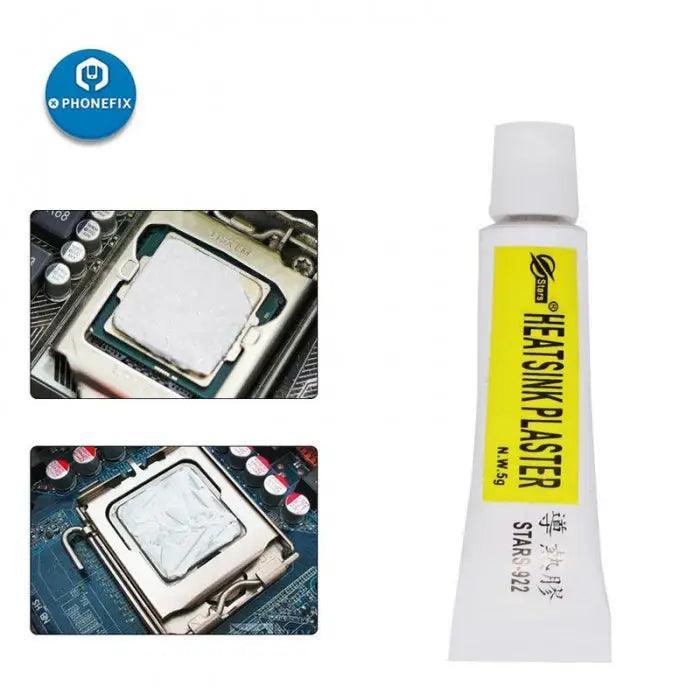 5g Heatsink Plaster IC thermal cooling paste from PHONEFIX with strong adhesive, used for electronic component heat dissipation.