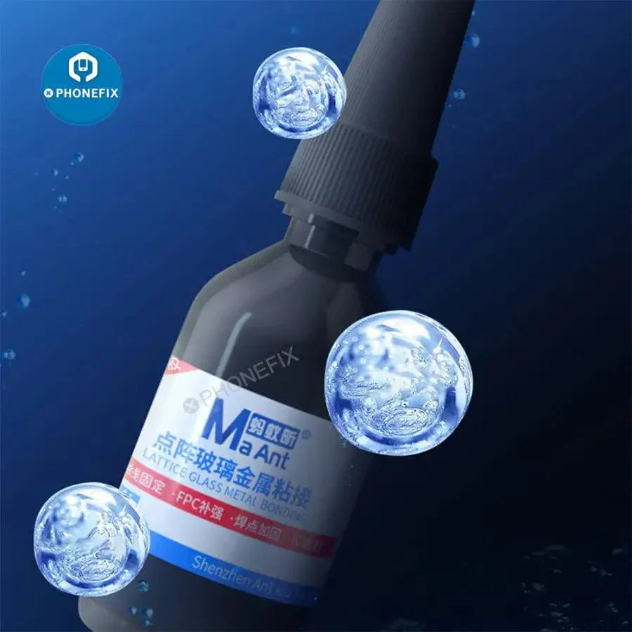 MaAnt F007 Dot Matrix Glass and Metal Bonding Adhesive Glue for phone repairs, shown in a close-up image.
