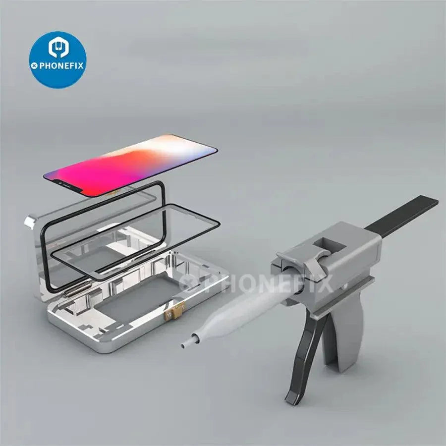 30ML Bottle of PHONEFIX liquid structure glue for bonding iPhone frame and LCD screen back cover, ideal for phone repair.