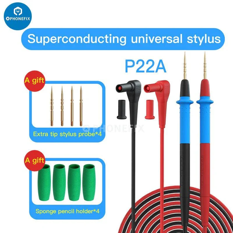MaAnt P22A 20A superconducting digital multimeter pen with IC pin measurement tool by PHONEFIX, used for electronic testing.
