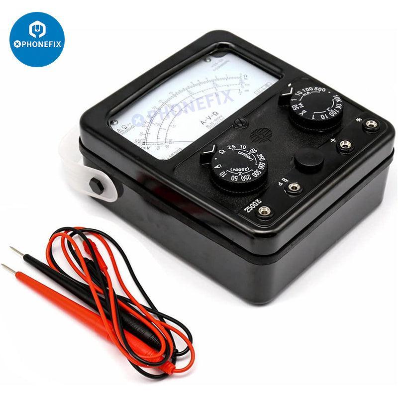 Digital multimeter MF500 by PHONEFIX, high-precision AC/DC resistance tester with digital display and versatile measurement capabilities.