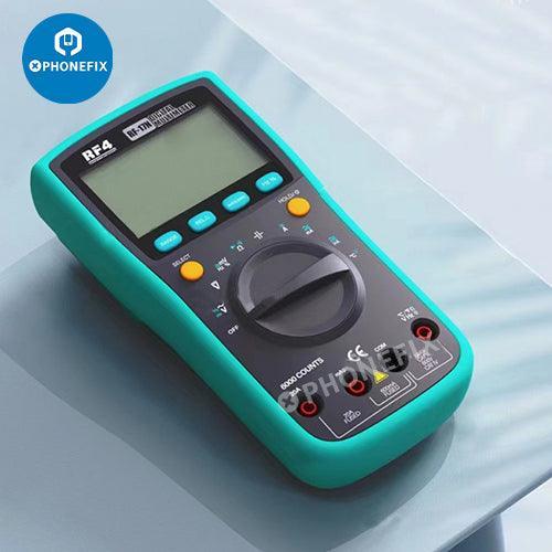 PHONEFIX RF4 RF-17N digital multimeter with 6000 counts, True-RMS display, high-precision measurement, and digital interface.