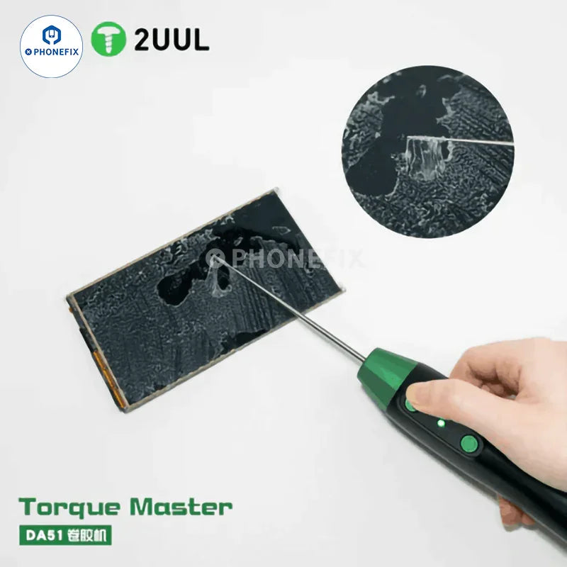 PHONEFIX 2UUL DA51 Torque Master electric power tool for removing PCB screen OCA glue from phone screens.