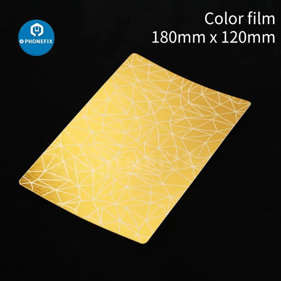 Embossed color film back cover protector sticker for cutting machine, designed for China PhoneFix brand phone repair tools.