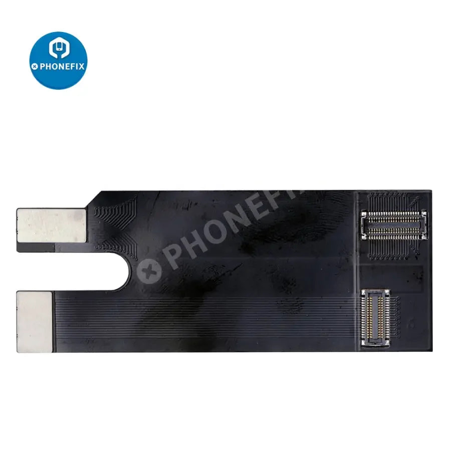 iPad Air and iPad 5 LCD screen testing cable by PHONEFIX, showing the flexible testing connector for replacement screens.