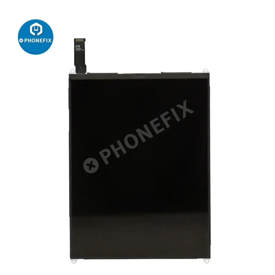 iPad Mini LCD screen replacement by PHONEFIX, showing the new iPad Mini display with the LCD panel and connectors.