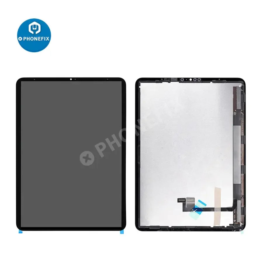 iPad Pro 11-inch 3rd Gen LCD with digitizer assembly replacement by PHONEFIX, showing the screen and digitizer components.