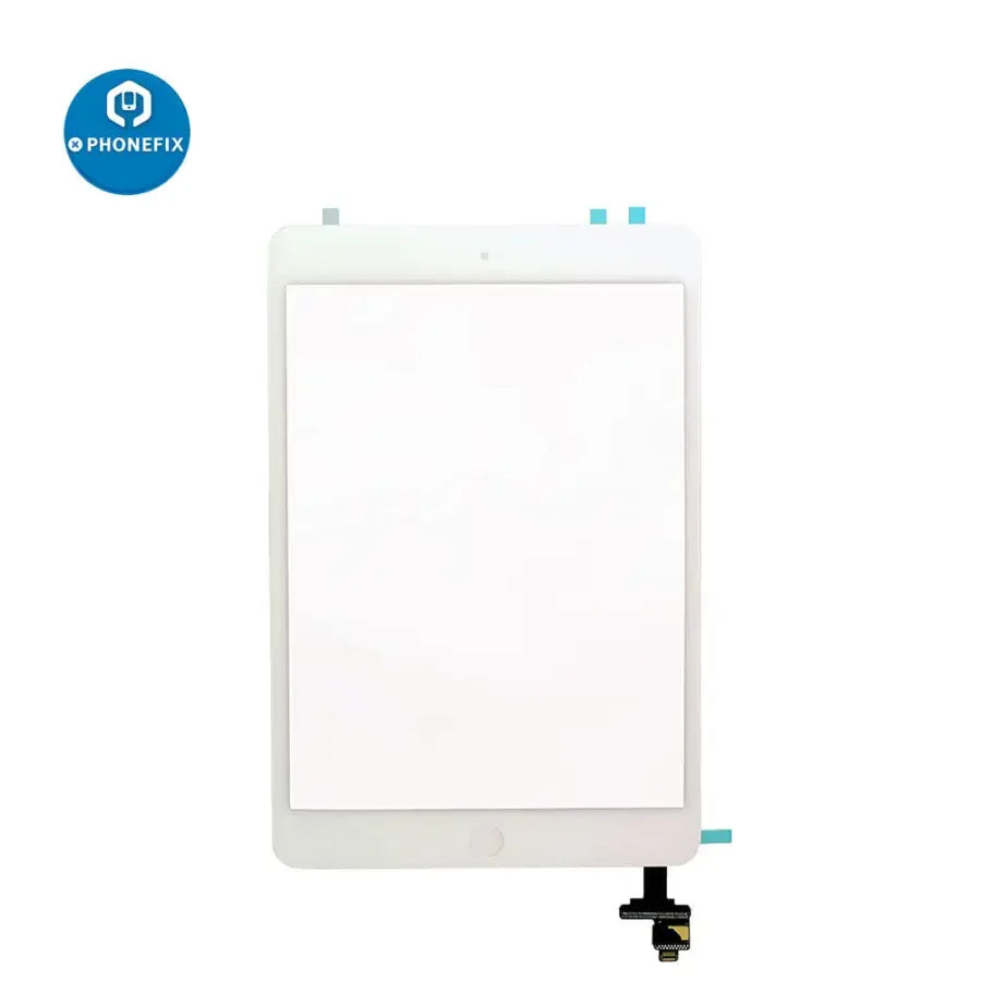 iPad Mini 1/2 digitizer assembly replacement by PHONEFIX, new screen repair component for iPad Mini models.