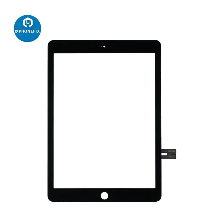 iPad 6 touch screen digitizer replacement by PHONEFIX, showing the front view of the new iPad 6 screen for repair or replacement.