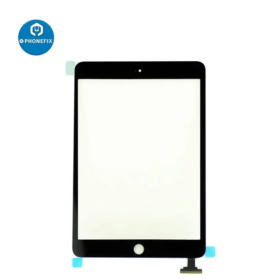 iPad Mini 1/2 replacement touch screen digitizer by PHONEFIX, showing the new digitizer for iPad Mini repair.
