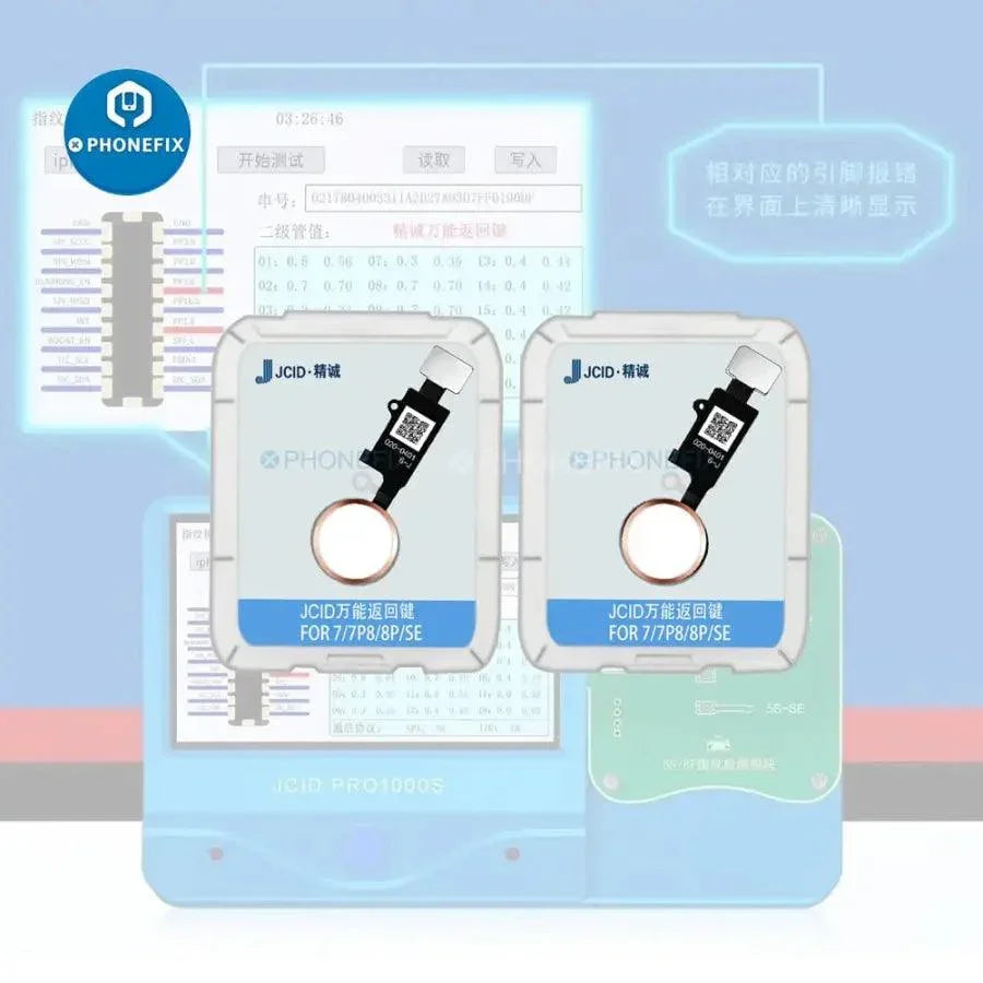 PHONEFIX 6th Gen 3D Edition iPhone Home Button Flex Cable for iPhone 7/8 series in rose gold, replacement accessory.