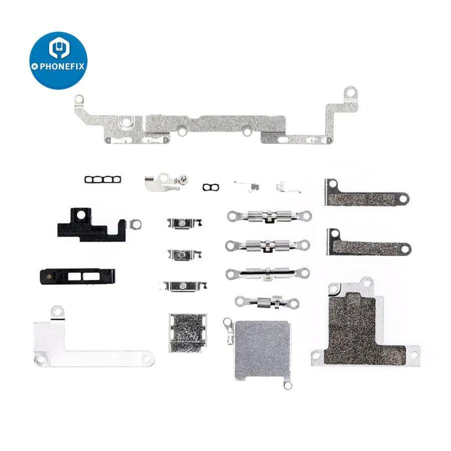 PHONEFIX iPhone XR internal small parts replacement set with metal bracket for iPhone XR repair and accessory upgrade.