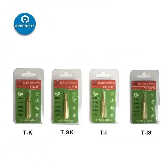 Lead-free soldering iron tip for rework station, PHONEFIX brand, precision metal tip for soldering and rework tasks.