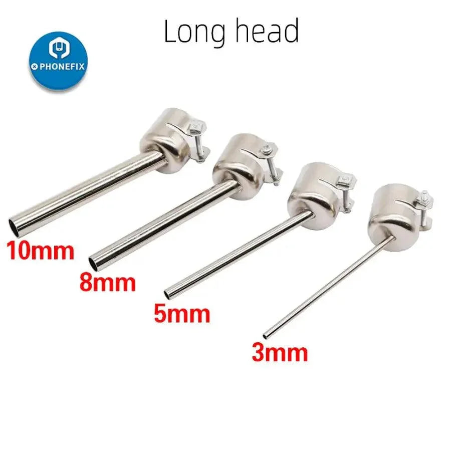 45-degree curved nozzle sleeve for PHONEFIX 850 series hot air rework station, designed for precise soldering and desoldering tasks.