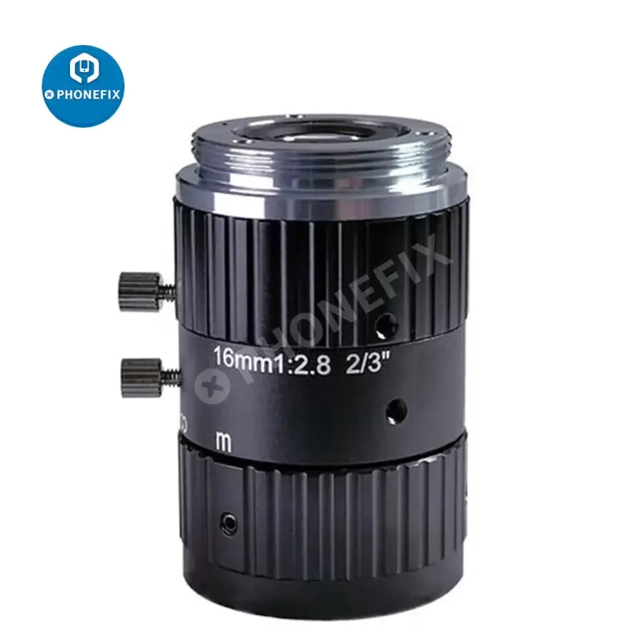PhoneFix 10MP CCTV lens with 8-50mm fixed focal C-mount zoom lens for machine vision applications.