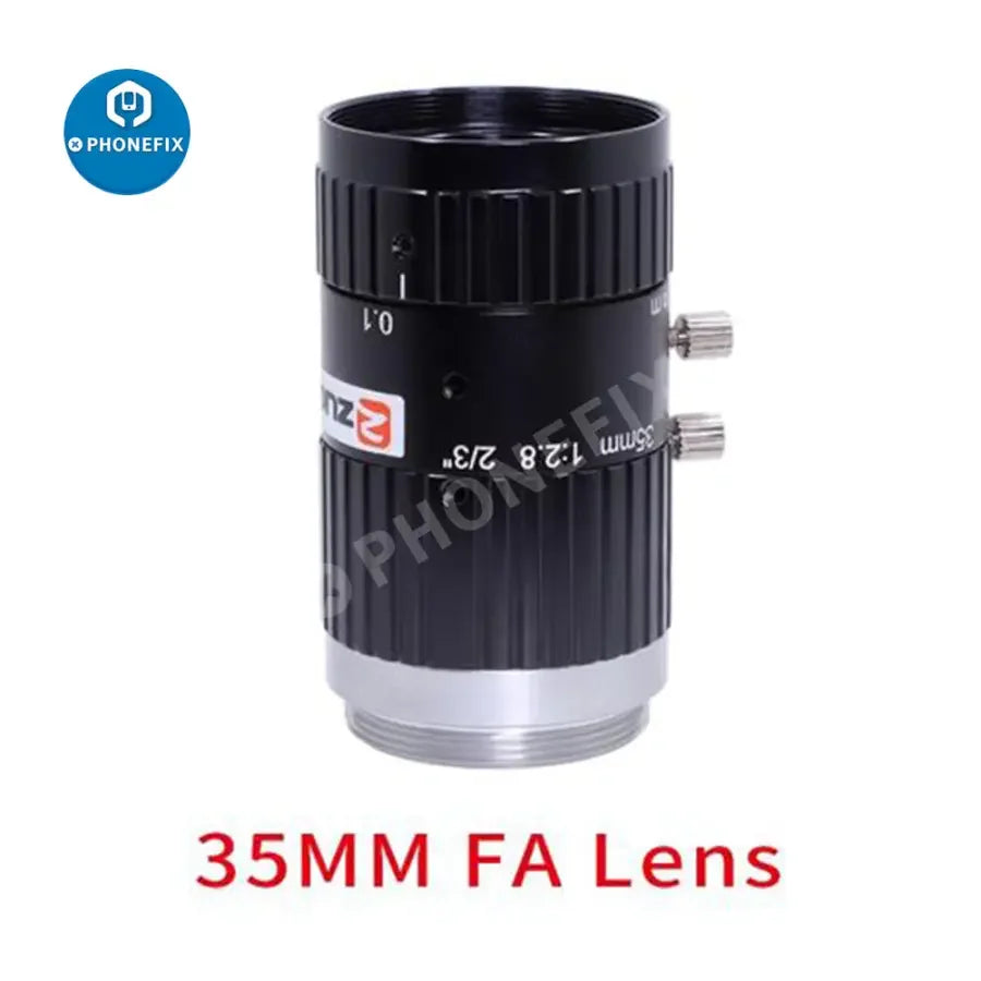 PhoneFix 10MP CCTV machine vision lens with 8-50mm fixed focal C-mount zoom lens for high-resolution surveillance cameras.