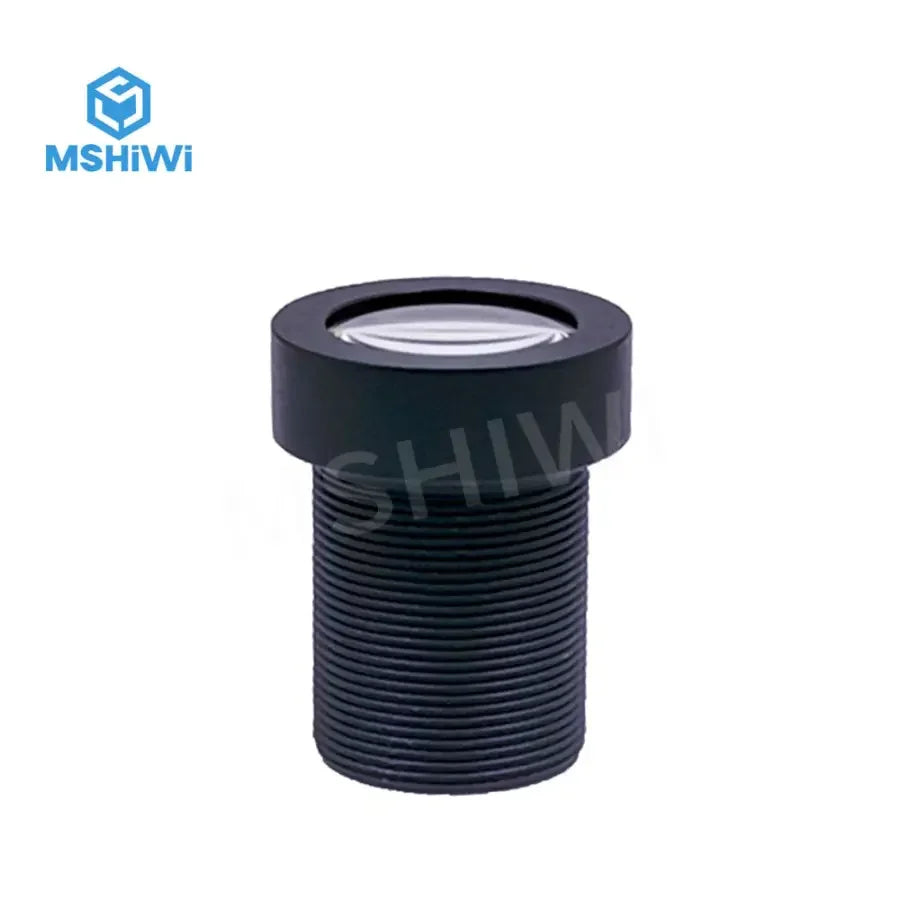 PHONEFIX 5.0MP F2.8 12mm fixed focus machine vision lens for 1/1.8" sensor, shown with lens and mounting details.