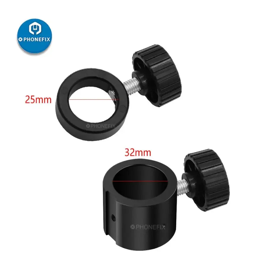 PhoneFix 32mm/25mm stereo microscope position ring with screw, accessory for microscope brackets, used to adjust positioning.