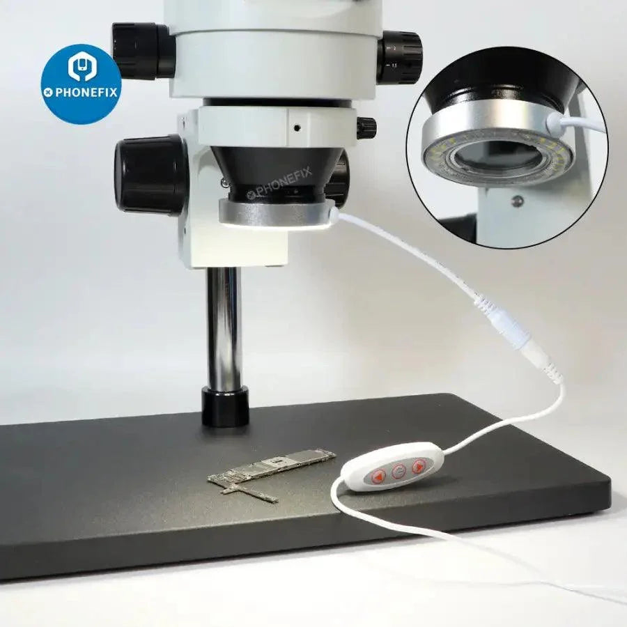USB 60 LEDs ring light microscope illuminator with adjustable brightness for microscopy and detailed viewing.