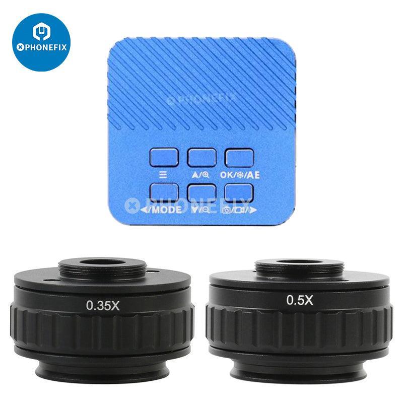 PHONEFIX 4K HDMI industrial microscope camera with trinocular stereo microscope and 24K camera for detailed inspection and repair.