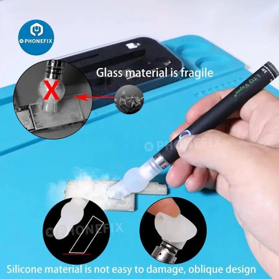 PHONEFIX rosin atomizer short circuit detector adapter flux pen for motherboard repair, helps identify circuit issues on electronic boards.