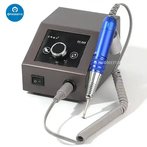 PhoneFix DS-868 touchscreen PCB grinding machine for motherboard repair, featuring a compact design and precise grinding capabilities.