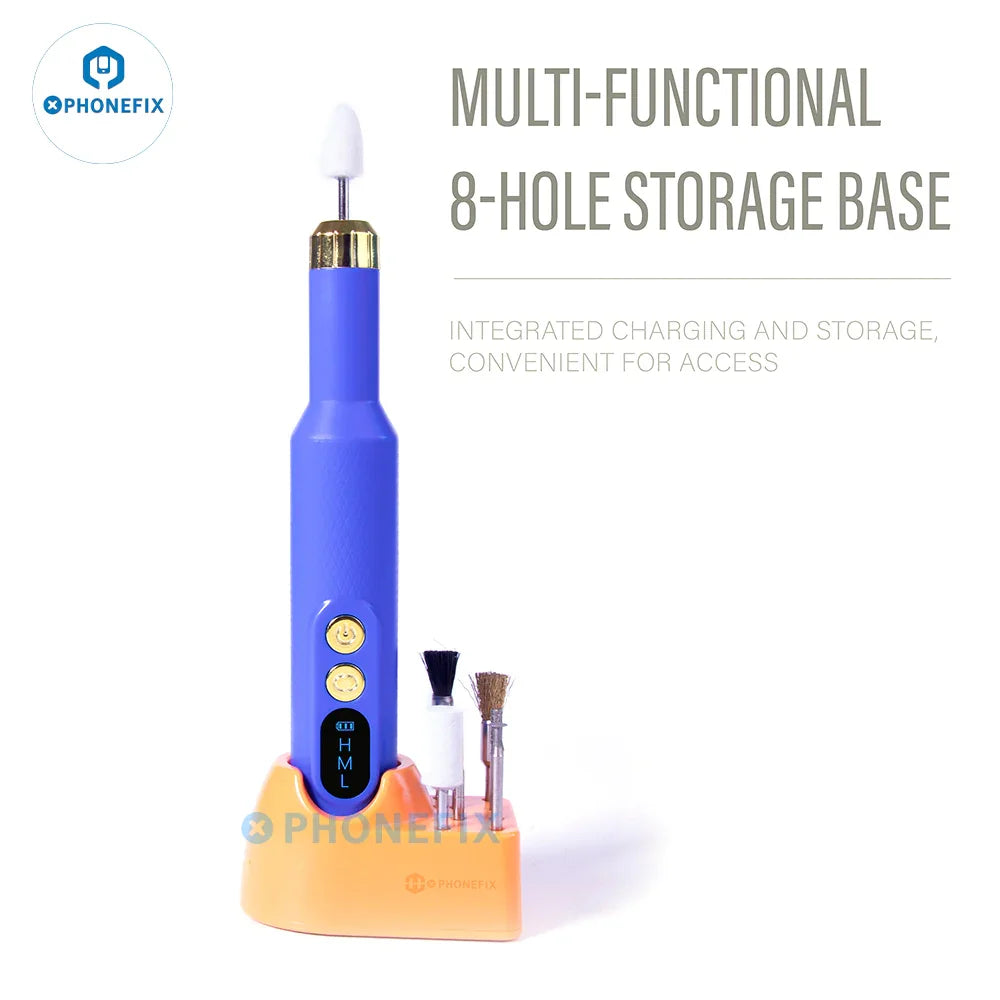 PHONEFIX PCB grinding tool with polishing and grinding pen for phone repair, featuring a compact handheld design and metal tip.