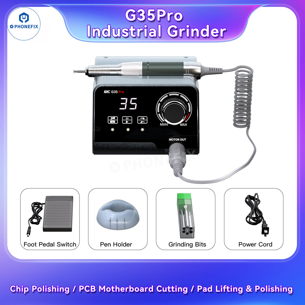i2C G35 Pro grinding pen by PHONEFIX for phone PCB cutting and IC removal, featuring a precision PCB grinding tool with a sleek design.