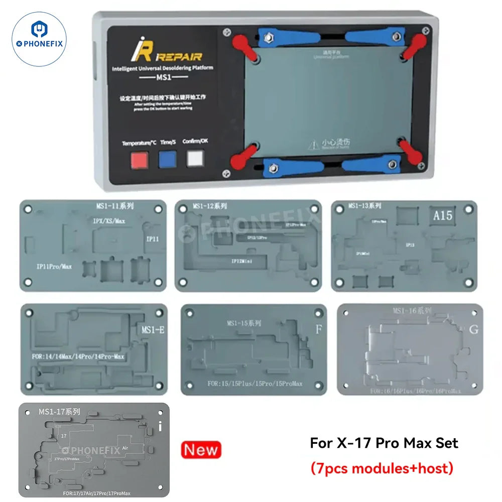 iRepair MS1 soldering pre-heating station with PCB heating platform for iPhone X to 16 Pro Max by PHONEFIX, shown in the image.
