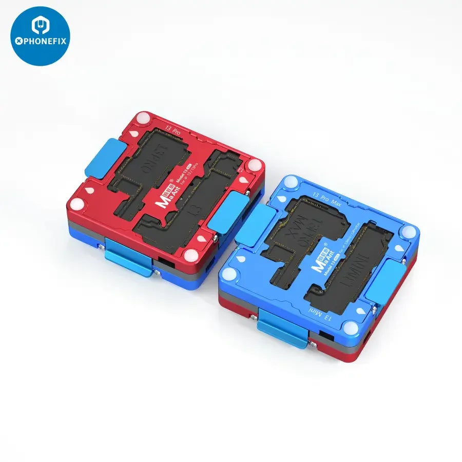 MaAnt M13 motherboard layered test fixture for iPhone 13 Pro Max, a PCB separating fixture used for testing and repair.