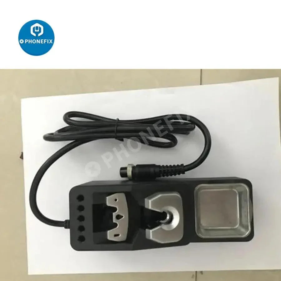 PhoneFix fixed holder stand for LEISTO T12-11 soldering station, PCB soldering tools accessory, with black and metal finish.