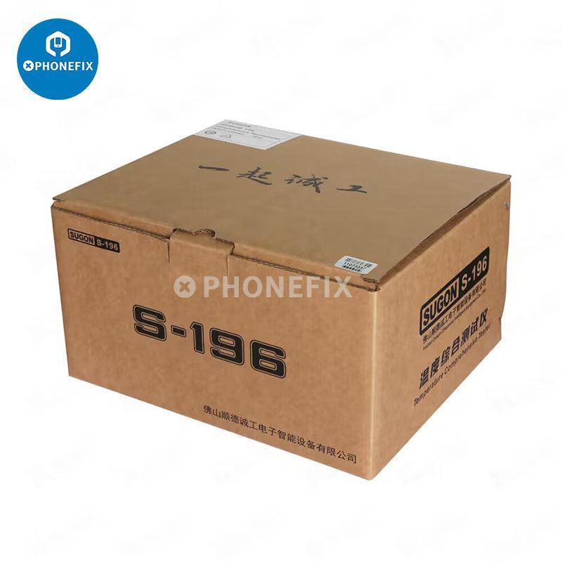 Sugon S-196 temperature tester for hot air soldering stations, used for precise PCB soldering by PHONEFIX.