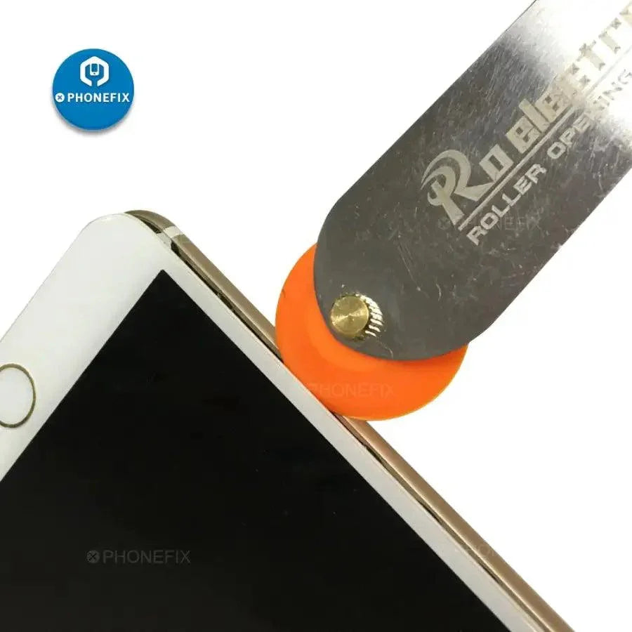 PhoneFix phone disassembly roller opening tools for iPhone, iPad, tablet, and laptop repair, used for opening device cases safely.