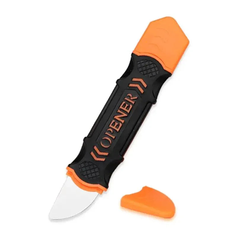 Jakemy JM-OP12 dual-head flexible opening prying tool for phone repair, lightweight and precise for smartphone disassembly.
