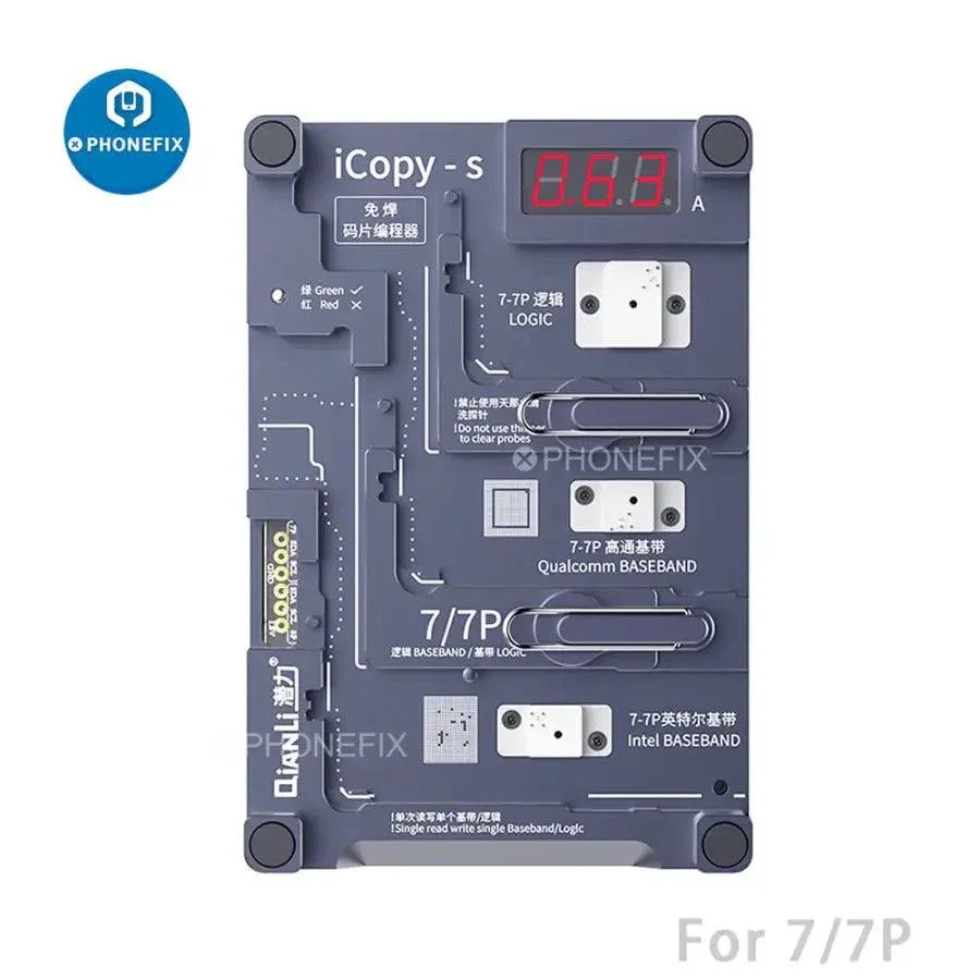 QianLi iCopy-S double-sided baseband module for iPhone 6 to XS Max, used as a phone programmer by PHONEFIX.