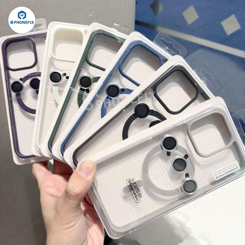 PHONEFIX magnetic frosted iPhone case with camera lens film, designed as a protective phone protector case.